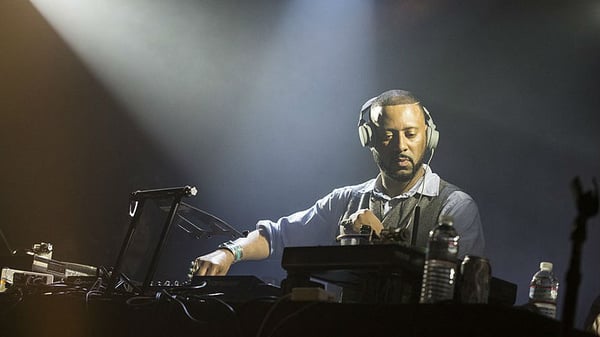 Rapper and producer Madlib performs at Echoplex in 2014. A song by Madlib's group Sound Divisions is a regular music bed on Capital Public Radio.